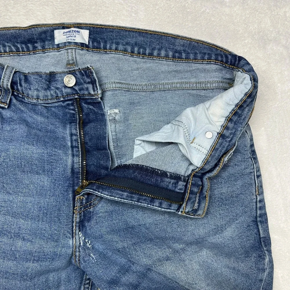 Denizen from Levi's 216 Slim Fit Jeans Men's Blue Denim Stretch Straight - 36X31
